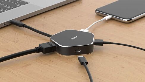 موزع D-Link DUB-M420 4 في 1 USB-C مع توصيل الطاقة، ومنفذ HDMI 1.4 ومنفذي USB 3.0 لجهاز MacBook Pro 2016 أو أحدث، وMacBook Air 2018، وChromebook وSurface Pro 7 [حصريًا لأمازون] in Saudi Arabia