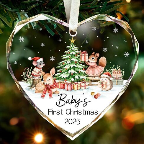 First Christmas Together Ornament 2025, Our Christmas Ornaments 2025 Gifts,Glass 1st Christmas Ornaments with Gift Box,First Christmas Together Gifts for Couple in Kuwait