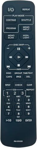 جهاز التحكم عن بعد البديل PerFascin RM-DX220 متوافق مع مشغل أقراص Sony ومبدل الأقراص المضغوطة CDP-CX235 CDP-CX220 CDP-CX205 CDPCX235 CDPCX681 CDPX200 CDPX205 in Kuwait