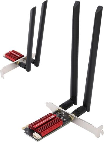 WiFi 6E PCIe Card 4200Mbps PCI Express WiFi Adapter Desktop PCIe Wireless Card Triple Band 6GHz 5GHz 2.4GHz with BT5.2 OFDMA MU MIMO in Kuwait