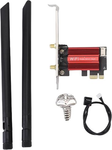 WiFi 6E PCIe Card 4200Mbps PCI Express WiFi Adapter Desktop PCIe Wireless Card Triple Band 6GHz 5GHz 2.4GHz with BT5.2 OFDMA MU MIMO in Kuwait