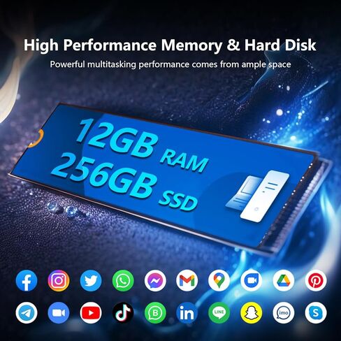 كمبيوتر لوحي/كمبيوتر محمول 10.1 بوصة 2 في 1، ذاكرة وصول عشوائي 12 جيجابايت + SSD سعة 256 جيجابايت، كمبيوتر محمول بشاشة لمس Win 11 مع قلم ولوحة مفاتيح، معالج M3-8100Y (يصل إلى 3.40 جيجاهرتز)، لوحة مفاتيح بإضاءة خلفية، واي فاي 5، BT 5، HDMI، كاميرا مزدوجة in Kuwait