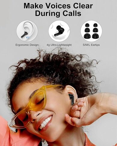 Samsung Earbuds Wireless, Bluetooth Cordless Headphones for Samsung Galaxy S25 Ultra S24 A17 A16, Noise Cancelling Earphones in Ear Buds iPhone 17 Pro Max 17Pro 16e 16 Air Pods Motorola Moto Oneplus in Saudi Arabia