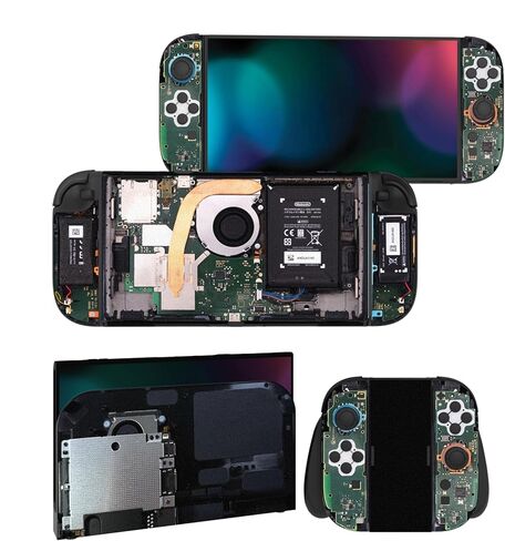 PlayVital for Nintendo Switch 2 Skin Full Set (2-Pack) - Protective Vinyl Decal Stickers for Switch 2 Console, Joycons, Handle Grips & Dock | No Residue, Anti-Scratch - Tear Down in Saudi Arabia