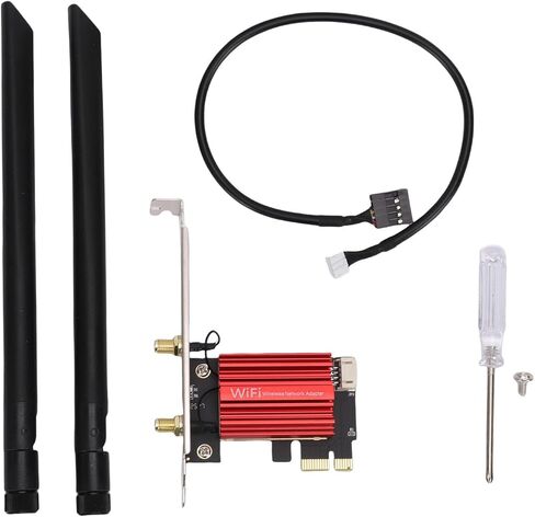 بطاقة شبكة PCIe بسرعة 1200 ميجابت في الثانية، محول لاسلكي لسطح المكتب WiFi 4.0 ثنائي النطاق مع هوائيين، لنظام التشغيل OS X in Kuwait