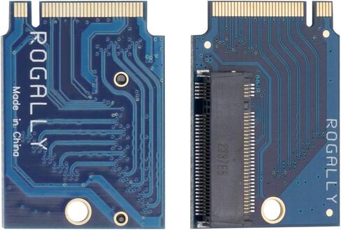 لـ Rog Ally يده المعدلة 2280 استبدال 2230 SSD القرص الصلب توسيع محول بطاقة عالية السعة، M.2 NVME PCIe 4.0 محول الإصبع الذهبي ترقية لوحة المحول 90 درجة أزرق in Kuwait