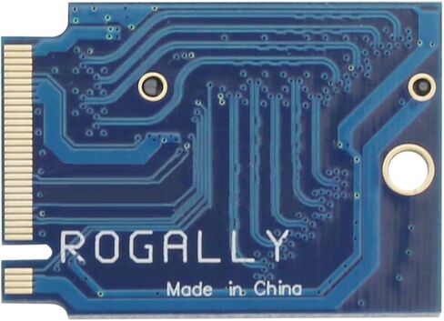 لـ Rog Ally يده المعدلة 2280 استبدال 2230 SSD القرص الصلب توسيع محول بطاقة عالية السعة، M.2 NVME PCIe 4.0 محول الإصبع الذهبي ترقية لوحة المحول 90 درجة أزرق in Kuwait