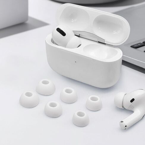 3 أزواج من أطراف الأذن البديلة المتوافقة مع Airpods Pro/Airpods Pro الجيل الثاني مع فتحة لتقليل الضوضاء، أطراف أذن من السيليكون تناسب علبة الشحن (S/M/L) in Saudi Arabia