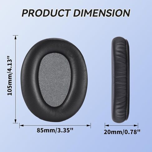 وسائد أذن بديلة لسوني WH-CH700N(WHCH700N)، MDR-ZX780(ZX780DC)، MDR-ZX770(ZX770BN ZX770BT) وMDR-10R(10RNC 10RBT) فوق الأذن، وسائد الأذن وسائد جلد بروتين أكثر نعومة in Kuwait