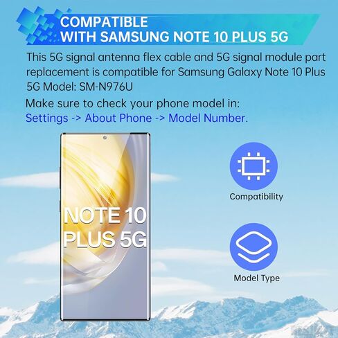 لاستبدال كابل مرن لهوائي إشارة Samsung Galaxy Note 10 Plus 5G مع جزء وحدة إشارة 5G لهاتف Samsung Galaxy Note 10 Plus 5G الموديل: SM-N976U in Kuwait