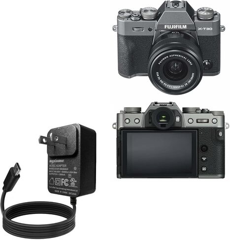 شاحن BoxWave متوافق مع Fujifilm X-T30 - شاحن حائط مباشر (15 وات)، شحن سريع لجهازك باستخدام كابل مدمج بطول 3 أقدام in Kuwait