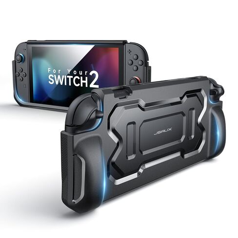 JSAUX Split Protective Case for Nintendo Switch 2, TPU Middle Frame & PC Front Cover, Non-Slip Ergonomic Grip, Storage for 10 Game Cards, Supports Stand Use, Shock Absorption & Anti-Scratch-PC0114 in Saudi Arabia