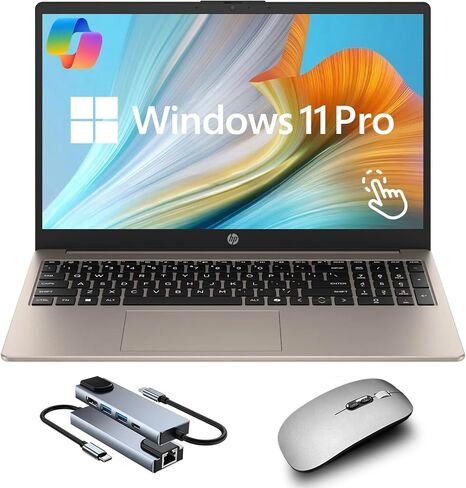 HP 15.6’’ Touchscreen Laptop for Business & Student, Intel Core i3 Processor,16GB RAM 512GB SSD, Copilot AI & Long Battery Life, Numeric Keypad, Camera with Privacy Shutter, Win 11 Home with Accessory in Saudi Arabia