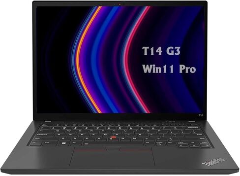 Lenovo Thinkpad T14 Gen3 Business Laptop، 14 بوصة FHD (1920x1080)، المعالج الثاني عشر Core i7-1265U، 10 النواة، 16 جيجا DDR4، 512 جيجا SSD، Windows 11 Pro (متجدد) in Kuwait
