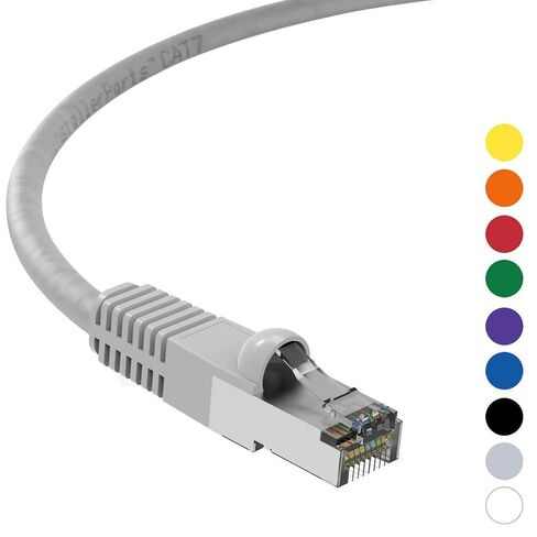 كابل إيثرنت InstallerParts CAT7 كابل محمي (SSTP) بطول 5 أقدام - رمادي - سلسلة احترافية - شبكة 10 جيجابت/ثانية/كابل إنترنت عالي السرعة، 600 ميجا هرتز in Saudi Arabia