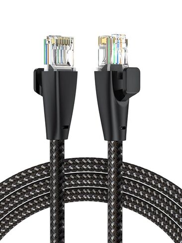 كابل إيثرنت Cat 6 مضفر Cat6 جيجابت عالي السرعة 1000 ميجابت في الثانية كابل إنترنت RJ45 شبكة LAN سلك 26AWG متوافق مع جهاز توجيه التلفزيون الذكي PC PS5 PS4 PS3، 3.3FT in Saudi Arabia