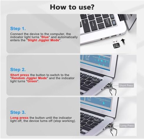 USB Mouse Jiggler Undetectable - Plug & Play Mouse Mover, Keeps Computer Awake, No Software, Work from Home USB Device in Saudi Arabia