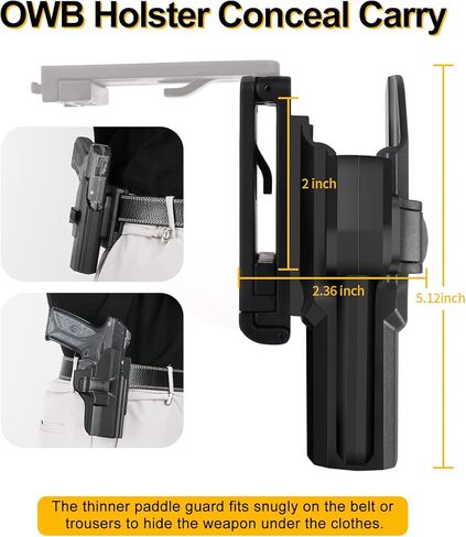 الحافظة تناسب Ruger Security 9، حافظة مجداف OWB لـ Ruger Security-9 مم مضغوط/Pro/قياسي (ليس لنماذج الليزر)، غير قابلة للتعديل 60 درجة، إطلاق سريع - اليد اليمنى in Kuwait