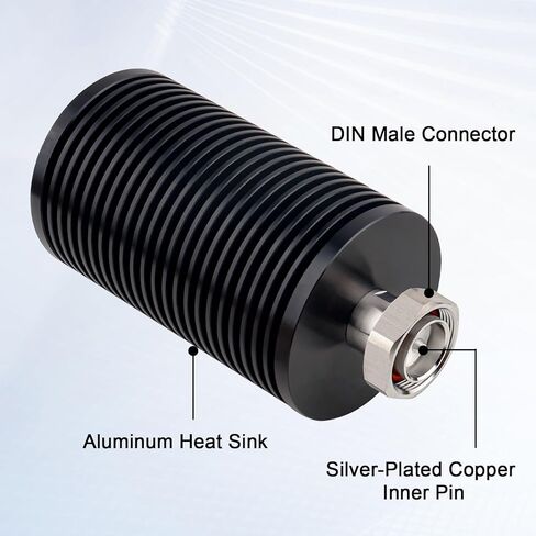 XRDS -RF 100W RF Dummy Load with DIN Male Connector, DC-6GHz 7/16 DIN Male Coaxial Termination, 50 Ohm Impedance Ideal for Radio Communication, Signal Testing, and Network Analysis in Saudi Arabia