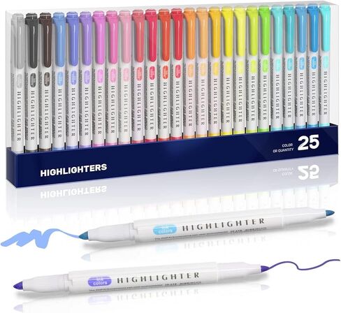YOOUSOO Aesthetic Bible Highlighters, Cute Highlighters Assorted Colors, Bible Highlighter No Bleed, Dual Tip Pastel Highlighter for Journaling Supplies And School,Gifts for Women & Girl, 6 Pack in Saudi Arabia