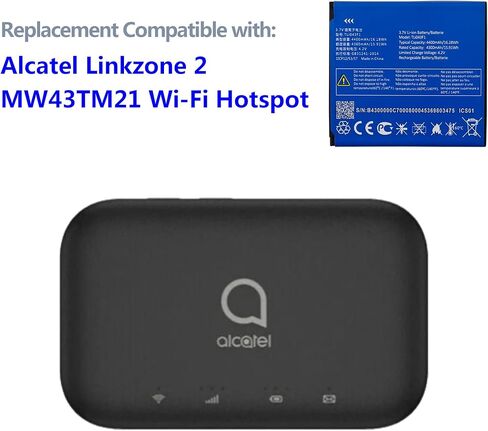 بطارية بديلة TLi043F1 جديدة لجهاز Alcatel Linkzone 2 Wi-Fi Hotspot MW43TM21 مع مجموعة الأدوات الفنية. in Kuwait