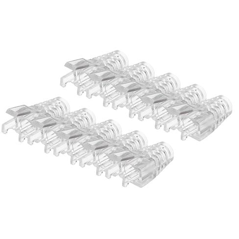 غطاء حذاء MECCANIXITY 30 حزمة، Cat5 Cat5e Cat6 Cat6A كابل شبكة إيثرنت، قطر الفتحة 6.5 مم (شفاف) in Kuwait