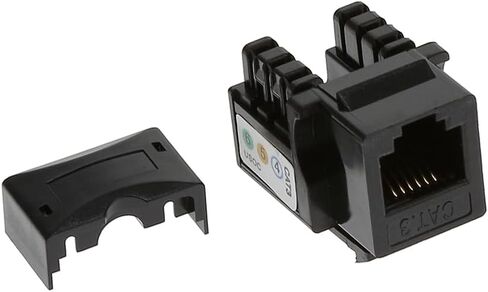 RJ11/12 (Cat.3) 110 Type Keystone Jack Black in Saudi Arabia