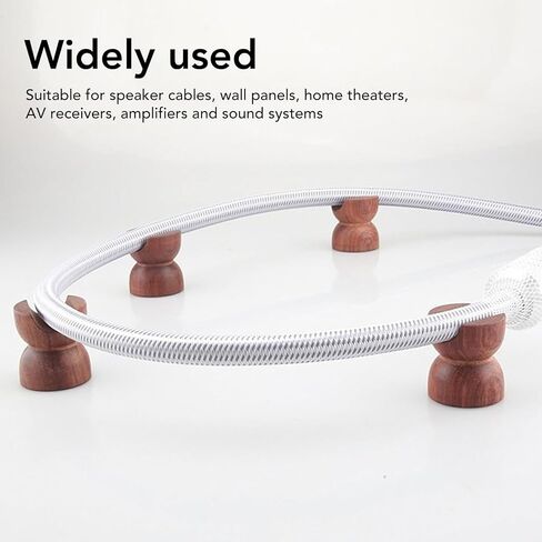 HiFi Cable Clamp Wire Bracket, Wooden Speaker Cable Riser Clip, Shockproof Insulation Speaker Cable Isolation Stand for Speaker Cables, Sound System in Saudi Arabia