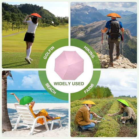 Umbrella Hat, Fishing Hat Hands Free Waterproof Adjustable Sun Rain Cap Hat with Elastic Band Fit for Fishing in Saudi Arabia