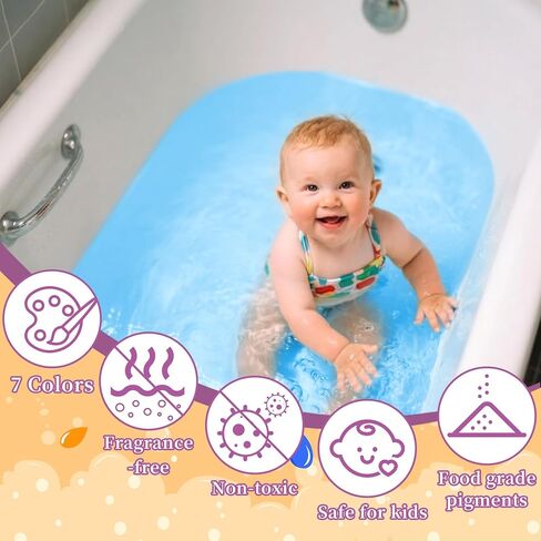 أقراص حمام ملونة للأطفال، كرات استحمام ملونة مائية، فوارة، خالية من العطور وغير سامة، أقراص جرعة تلوين، تجارب علمية لمستلزمات الاستحمام للأطفال، 70 قطعة in Kuwait