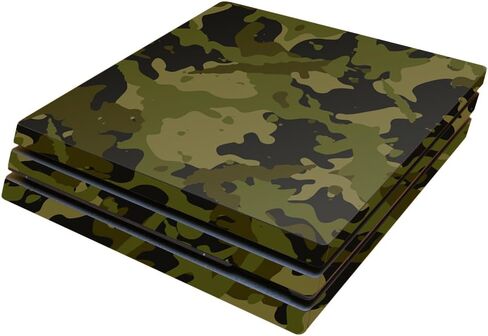 MightySkins Skin Compatible with Sony PS4 Pro Console - Green Camouflage | Protective, Durable, and Unique Vinyl Decal wrap Cover | Easy to Apply, Remove, and Change Styles | Made in The USA in Saudi Arabia