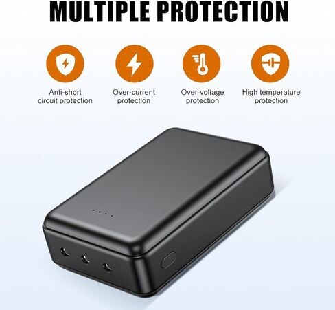 7.4V 5V2A Heated Jackets Vests Battery Pack Compatible with ORORO, Venustas, Battery for Heating Jackets Vests Coats Hoodies Pants DC USB Port Power Bank (20000mAh) in Saudi Arabia