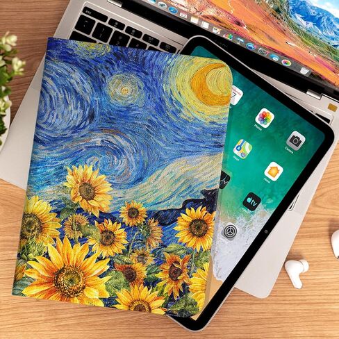 حافظة دوارة لجهاز iPad (A16) الجيل الحادي عشر، حافظة iPad الجيل العاشر مع حامل أقلام دوارة 360 درجة لجهاز ipad a16 10th/11th، حافظة متعددة الزوايا، حامل قابل للتعديل، إيقاظ تلقائي، نوم ليلي مليء بالنجوم in Kuwait