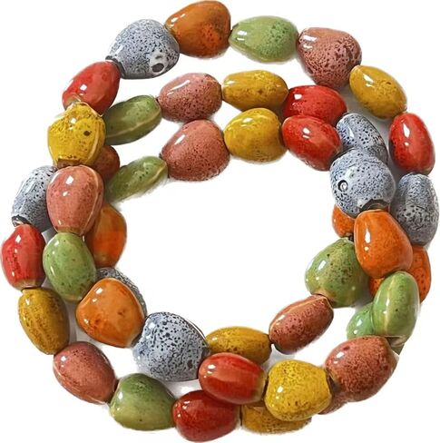 Love Heart Bracelets Colorful Boho Native American Jewelry 3 Row Wide Bohemian Ceramic Long Necklaces for Women Trendy 2025 Fashion Beaded Hippie Bracelet Statement Necklace for Ladies Dressy Summer in Saudi Arabia