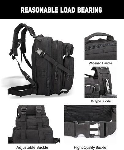 BOMTURN for Mens Tactical Backpack Military Backpacks 27L Small Army Survival Backpacks Small Waterproof Bug out Bag in Saudi Arabia