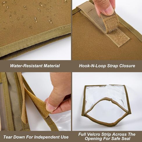 حافظة خريطة مع حقيبة تكتيكية مقاومة للماء ومتعددة الوظائف مع نافذة شفافة مقاس 13 × 10 بوصة لقراءة الخريطة أثناء التنزه في الهواء الطلق أو المشي لمسافات طويلة، أكسفورد 1000D + مادة TPU المقاومة للماء in Kuwait