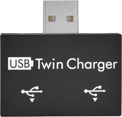 موزع USB 2.0 بمنفذين، محول USB متعدد المنافذ، مركز بيانات محمول رفيع للغاية، مقسم USB لأجهزة منافذ USB (أسود) in Kuwait