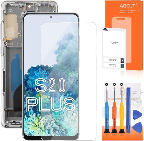 INCELL for Samsung Galaxy S20 Plus Screen Replacement for Samsung S20 Plus LCD Display G985F G986F/DS G986U G986W LCD Digitizer Screen Touch Assembly Repair Parts Gray with Frame+Volume Buttons in Saudi Arabia