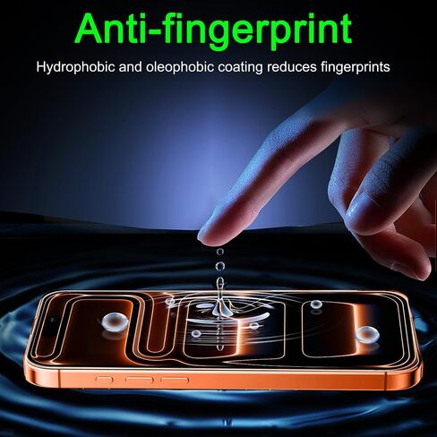 3 Pack Screen Protector for iPhone 17 Pro Max 6.9 Inch + 3 Pack Camera Lens Protector, Ultra HD Tempered Glass, Military Grade Shatterproof, Scratch Resistant, Case Friendly in Saudi Arabia