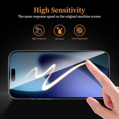 3+3 Pack Privacy Screen Protector for iPhone 17 Air，3 Anti-Spy Tempered Glass Film+3 Camera Lens Protector, Anti-Scratch, 9H Hardness，Compatible phone cases，High definition in Saudi Arabia