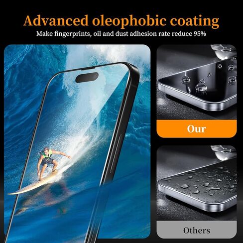 3+3 Pack Privacy Screen Protector for iPhone 17 Air，3 Anti-Spy Tempered Glass Film+3 Camera Lens Protector, Anti-Scratch, 9H Hardness，Compatible phone cases，High definition in Saudi Arabia