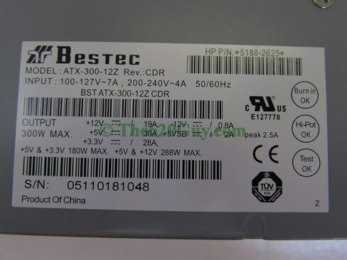 HP Genuine OEM Original 5188-2625 Bestec ATX-300-12Z Rev:CDR 300W Power Supply (Renewed) in Saudi Arabia
