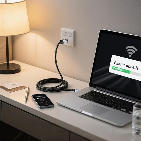 كابل LDKCOK USB C إلى إيثرنت، سلك من النوع C إلى RJ45 LAN، لجهاز MacBook Pro/Air، iPad Pro، iPhone 15 Series، Galaxy، الهاتف الذكي، الكمبيوتر المحمول، الكمبيوتر الشخصي (6 أقدام) in Kuwait