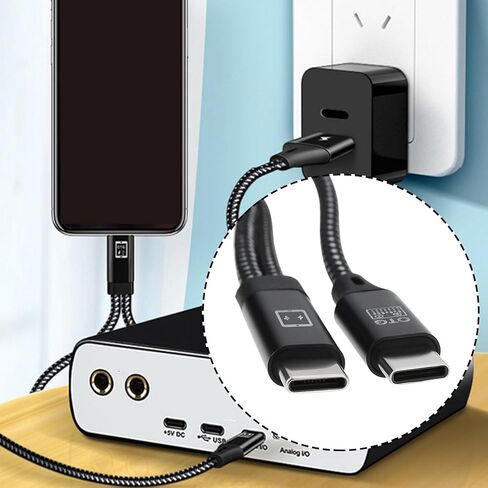 كابل توصيل USB OTG 2 في 1 كابل صوت لبطاقة الصوت من النوع C للتسجيل المباشر لبطاقة الصوت (1 متر 1.5 متر) in Kuwait