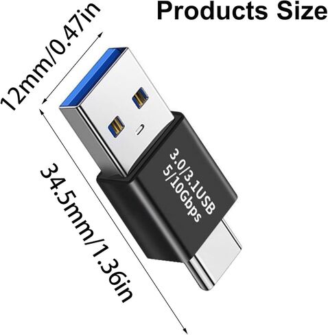 USB3.0 Female/Male to USB Type C Adapter Fast Data Transfer Charging Connection for Smartphone Laptop to Adapter in Saudi Arabia