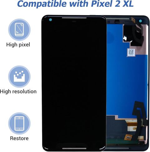 [الإصدار الأمريكي] مجموعة محول الأرقام لشاشة LCD تعمل باللمس الجديدة من Vvsialeek لجهاز Goo-gle Pixel 2 XL [6.2 بوصة] G011C مع مجموعة أدوات الإصلاح الفنية - وظيفة بصمة الإصبع in Kuwait