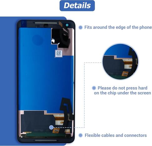 [الإصدار الأمريكي] مجموعة محول الأرقام لشاشة LCD تعمل باللمس الجديدة من Vvsialeek لجهاز Goo-gle Pixel 2 XL [6.2 بوصة] G011C مع مجموعة أدوات الإصلاح الفنية - وظيفة بصمة الإصبع in Kuwait