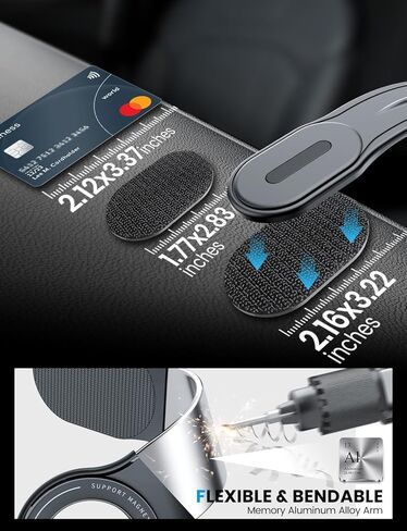 Car Mount Detachable, Bendable Aluminum Arm Magnetic Phone Holder for Car【20 Strong Magnets】 Cell Phone Mount for Car Dash Fit iPhone 17 16 15 14 Pro Max Mini Mag Safe Accessories in Saudi Arabia
