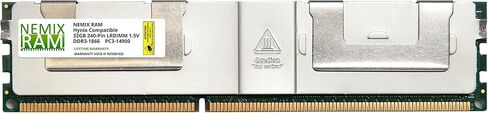 NEMIX RAM 32GB (1X32GB) DDR3 1866MHZ PC3-14900 4Rx4 1.5V 240-PIN ECC LRDIMM متوافق مع Hynix HMT84GL7BMR4C-RD تحميل ذاكرة الخادم المنخفضة in Kuwait