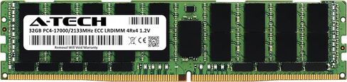 ذاكرة الوصول العشوائي A-Tech سعة 32 جيجابايت لـ Dell PowerEdge C4130 وC6320 وFC830 وM640 وR630 وR730 وR730xd وR730xd XL وR730XL وR740xd | DDR4 2133 ميجا هرتز PC4-17000 ECC LRDIMM 4Rx4 تحميل منخفض ترقية ذاكرة الخادم in Kuwait